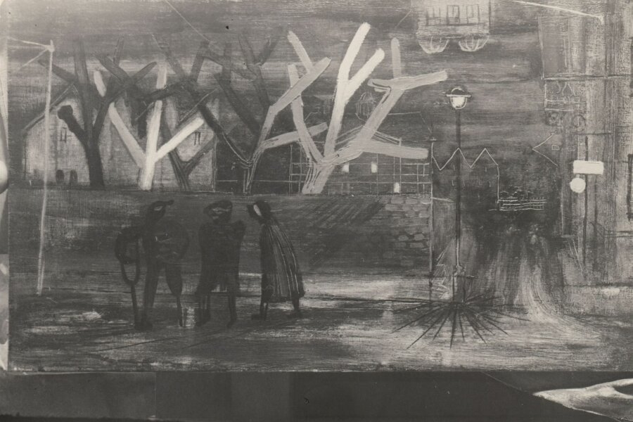 František Kaláb, Ulice, 1944, olej